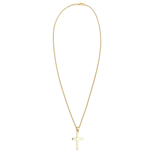 Women's Gold Cross Pendant Necklace - Gold Gold Stainless Steel