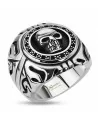 Großer Ring Mann Edelstahl Todeskopf Biker Gothic Tribal