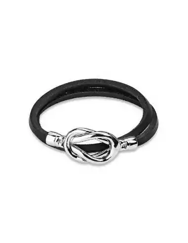 https://www.hommebijoux.com/4419-large_default/bracelet-femme-double-lien-en-cuir-noir-fermoir-2-noeuds-acier-19cm.webp