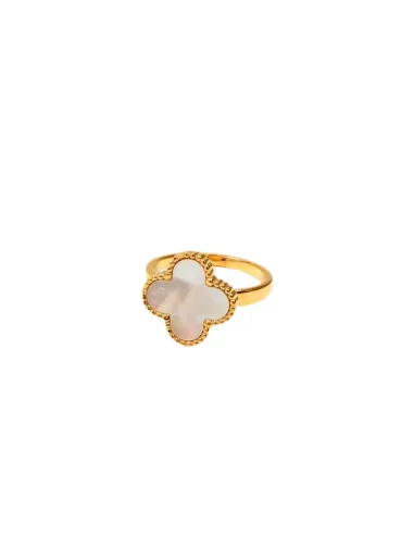 Woman ring ring stainless steel gold fine gold clover color choice