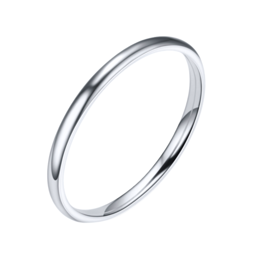 Alliance Bague Fine 2mm de Mariage Femme Homme en Acier Inoxydable